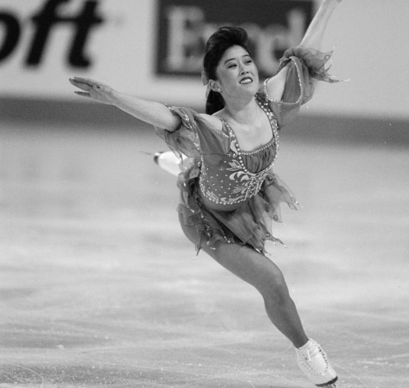 Kristy Yamaguchi figure skating for Team USA.