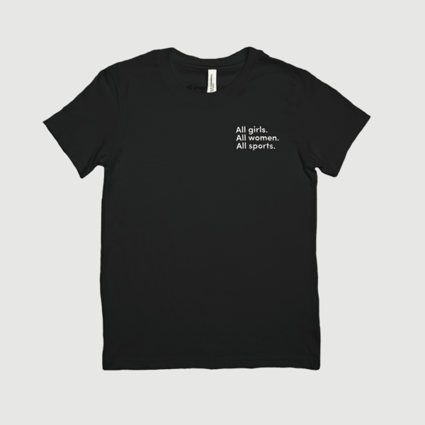 Youth cotton tshirt, in black