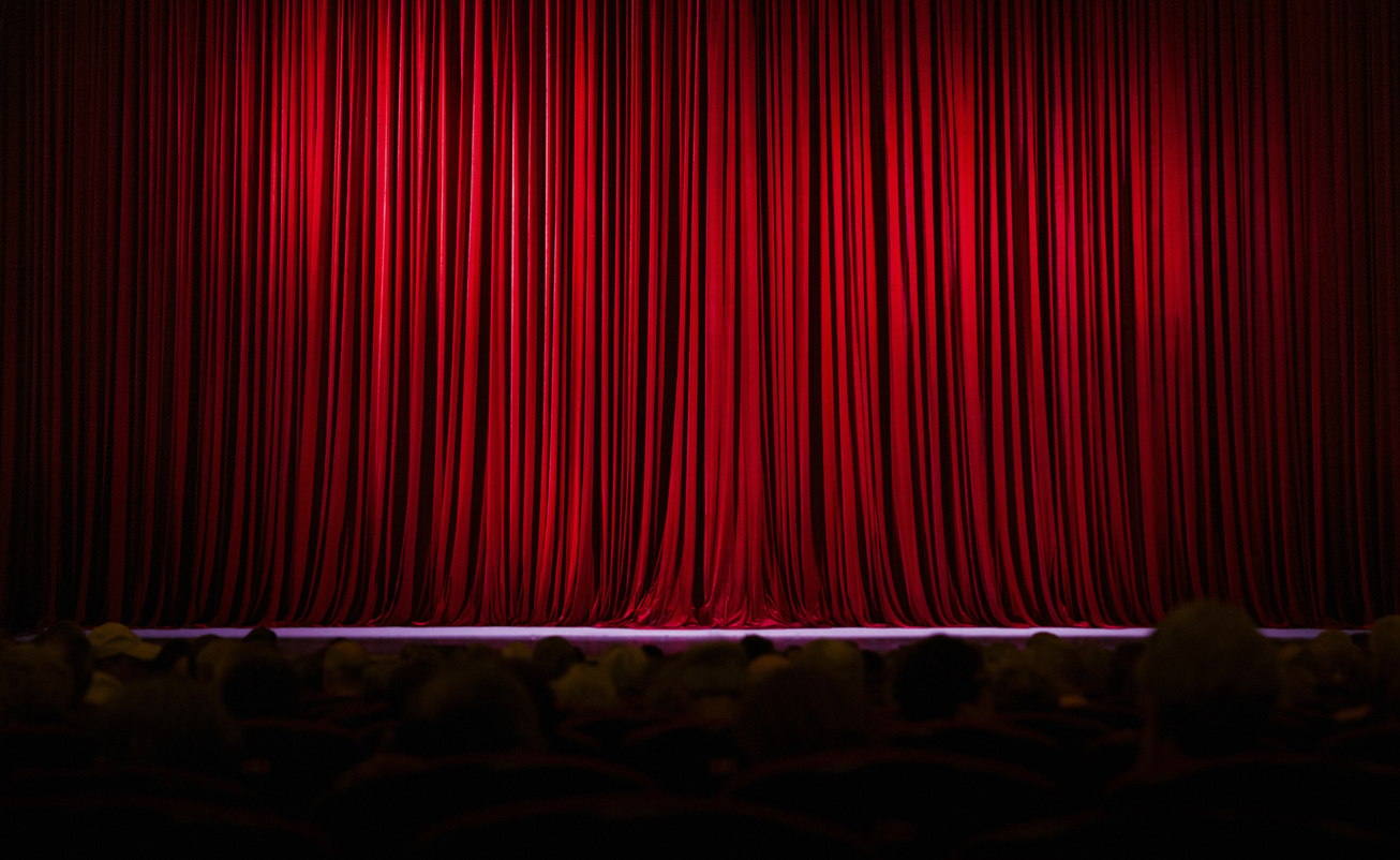 Red Stage Curtain Texture Background - Women's Sports Foundation