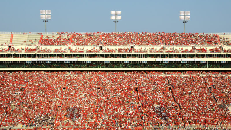 American Football Stadium Full of Spectators
