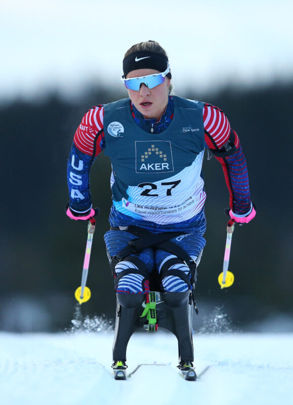 Oksana Masters of USA in action on the way to winning bronze in the Women's Middle Sitting 10km Biathlon during the World Para Snow Sports Championships at Birkebeineren Ski Stadium (Photo by Alex Livesey/Getty Images)